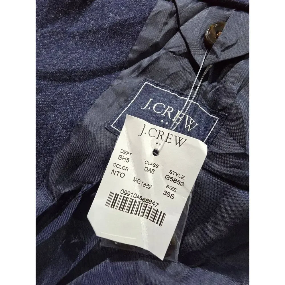 J.Crew Crewcuts Wool Thompson Suit Jacket Flex Chino Blue Blazer 36S A009797